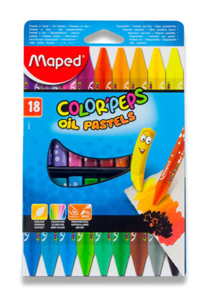 Olejové pastely Maped Color´Peps - 18 barev