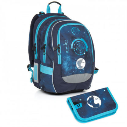 Školní batoh a penál Topgal  - CHI 799 D Blue + CHI 813