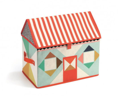 Textilní box na hračky - domek