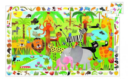 Vyhledávací puzzle s plakátem - Jungle - 35 ks