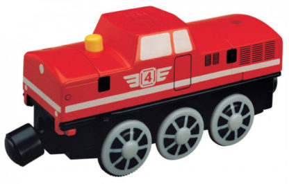 Maxim - dieslová elektrická lokomotiva červená