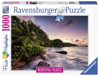 Puzzle Ostrov Praslin Seychelly 1000 dílků