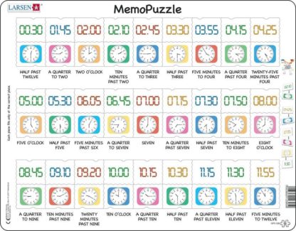 Puzzle Memo - čas slovy