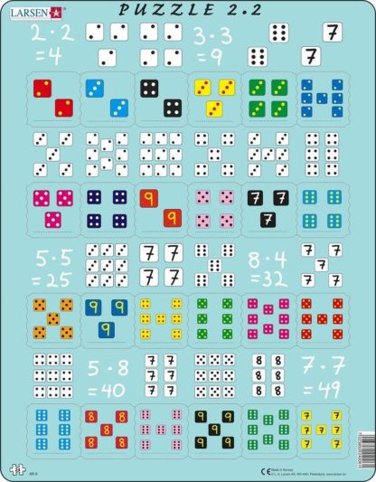 Puzzle Násobení s kostkami 24 dílků