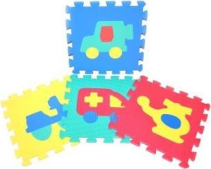 WIKY Měkké puzzle bloky dopravní prostředky 30 cm