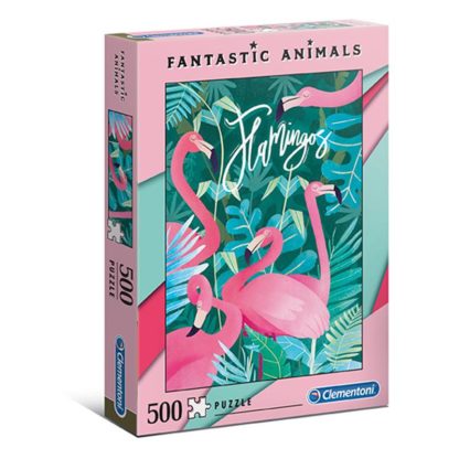 Puzzle Fantastic Animals 500 dílků plameňáci