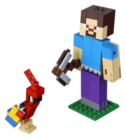 Lego Minecraft velká figurka: Steve s papouškem
