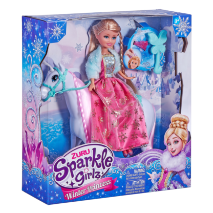 Princezna zimní Sparkle Girlz s koněm