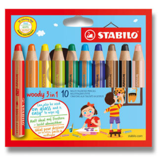 Pastelky Stabilo Woody 3 in 1 - 10 barev