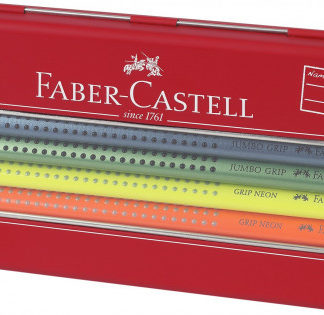 Pastelky Faber-Castell Jumbo Grip Neon v dárkové krabičce - 10 barev