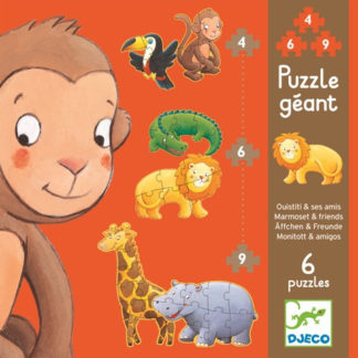 Sada 6 puzzle pro nejmenší Opičák a jeho kamarádi