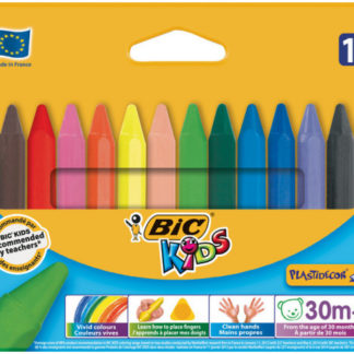 Voskové pastely Bic Kids Plastidecor Triangle - 12 barev