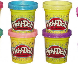 Play-Doh - Třpytivá sada se 2 vykrajovátky