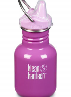 Dětská nerezová lahev Klean Kanteen Kid Classic w/Kid Sippy Cap - bubble gum 355 ml