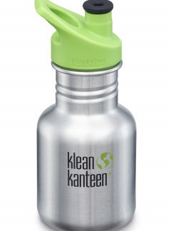 Dětská nerezová lahev Klean Kanteen Kid Classic w/Kid Sport Cap 3.0 - brushed stainless 355 ml