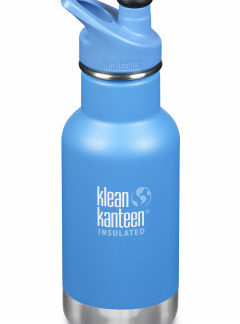 Dětská nerezová termolahev Klean Kanteen Insulated Kid Classic w/Kid Sport Cap 3.0 - pool party matte 355 ml