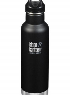 Nerezová termolahev Klean Kanteen Insulated Classic w/Loop Cap - shale black 592 ml