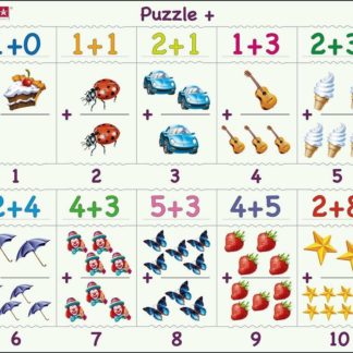 Puzzle Sčítání s obrázky a čísly 20 dílků