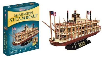 Puzzle 3D Mississippi Steamboat - 142 dílků