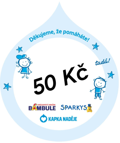 DÁRCOVSKÁ NÁLEPKA KAPKA NADĚJE