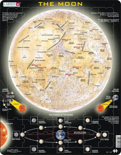 Puzzle Měsíc - mapa 70 dílků