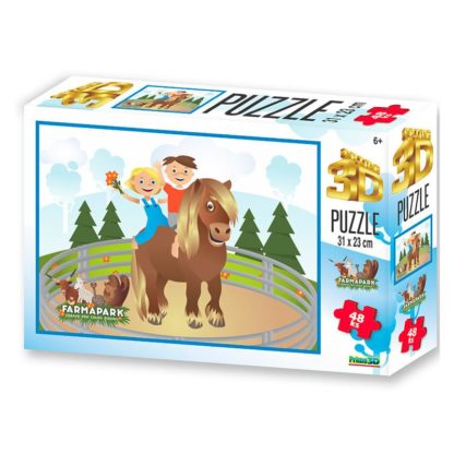 Puzzle 3D Farmapark Koník 48 dílků