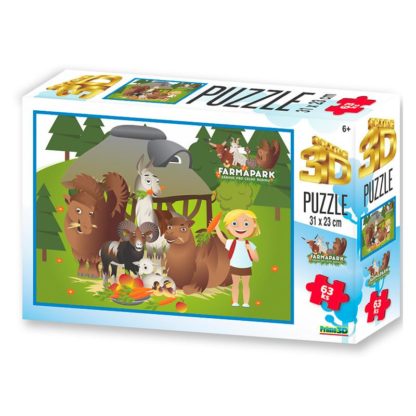 Puzzle 3D Farmapark Mrkev 63 dílků