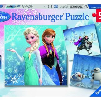 Puzzle Disney Ledové království: dobrodružství na sněhu - 3x