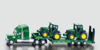 Tahač s podvalníkem a dvěma traktory John Deere