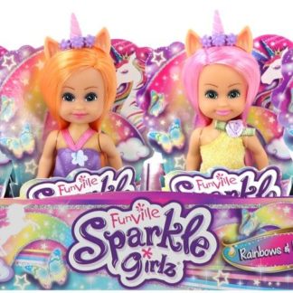 Víla duhová nebo s rohem Sparkle Girlz v kornoutku