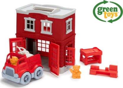 Green Toys Hasičská stanice s autíčkem