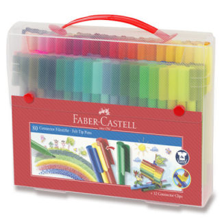 Dětské fixy Faber-Castell Connector taška - 80 barev