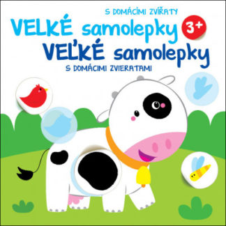 Velké samolepky s domácími zvířaty - Kravička