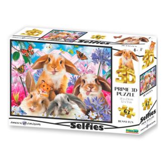 Puzzle 3D Králík selfie 63 dílků