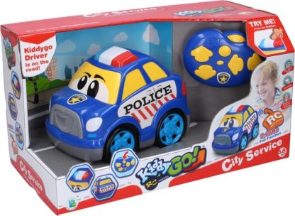 Kiddy Auto policie RC na dálkové ovládání s efekty 19 cm