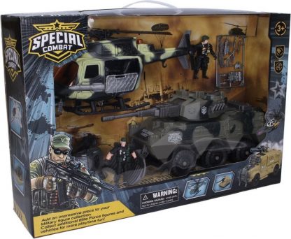 Vojenský set s figurkami tank 30 cm